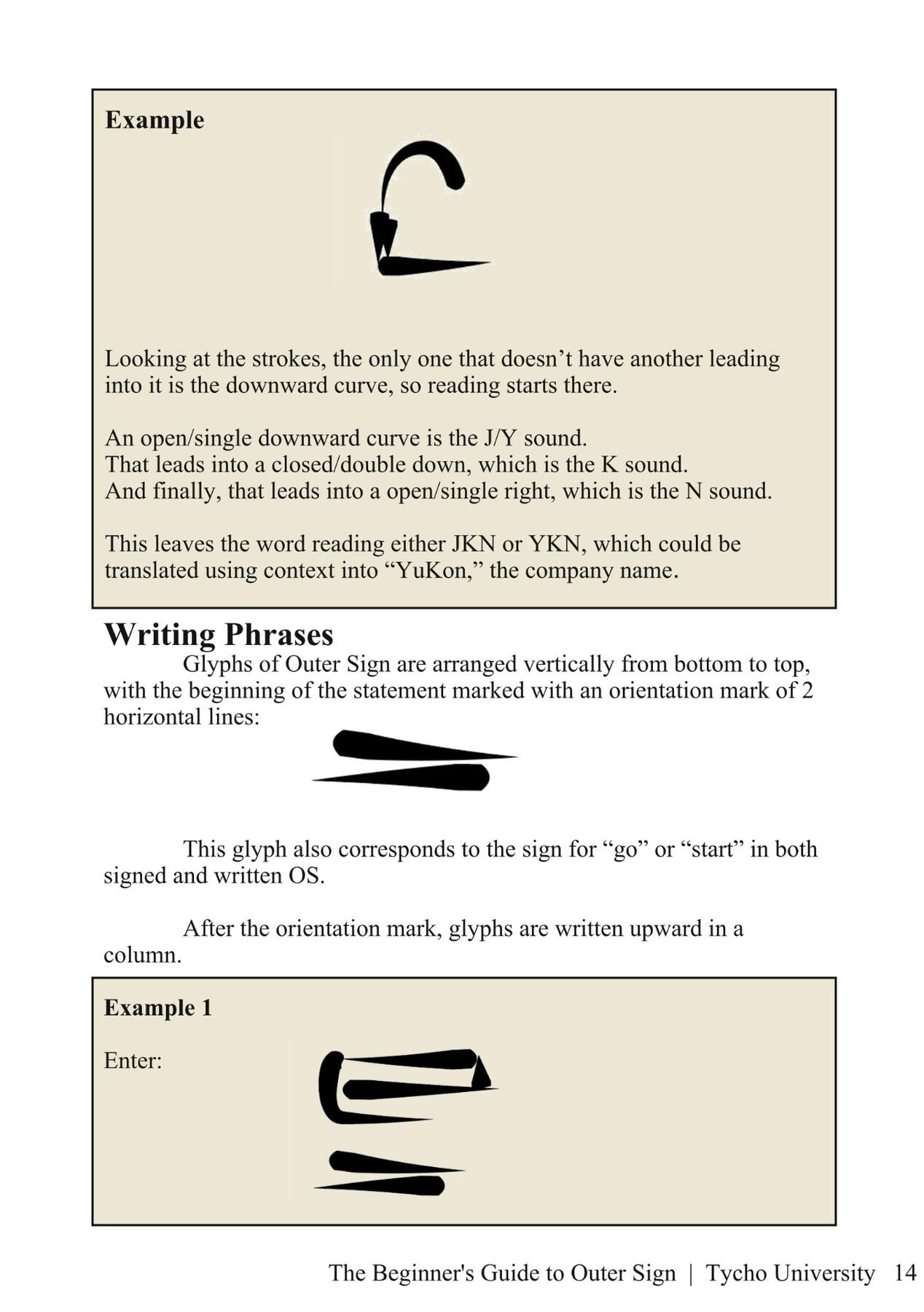 Writing phrases