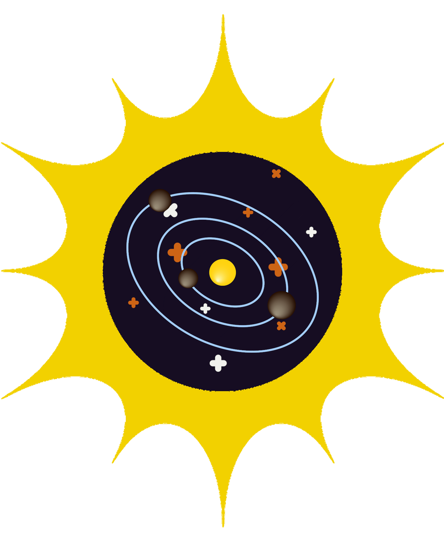Manual star charting Solar Scout badge with Solar Corona